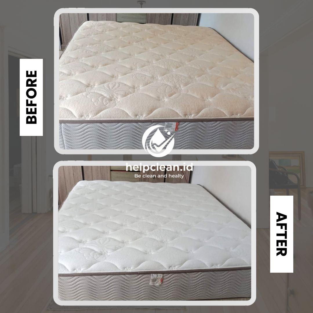 Before after pembersihan Kasur